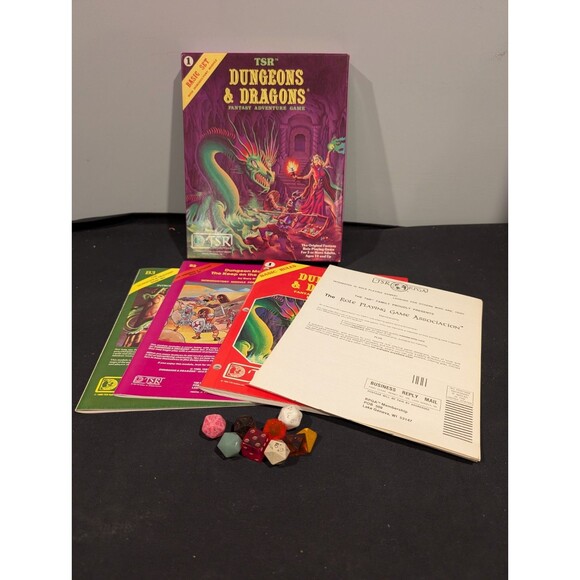 TSR Dungeons & Dragons Basic Set 1981 Moldvay w/ B2 & B3 Modules RPGA Forms Mint - Picture 2 of 16